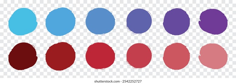Oval and circle sketch shape, round charcoal marker, ink paint brush, grunge organic blob, irregular stain, black stroke spot isolated on white background. Abstract simple vector illustration