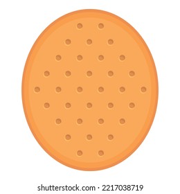 Oval cracker icon cartoon vector. Food cookie. Cake biscuit