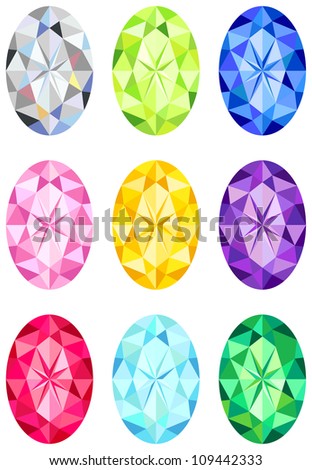 Oval cut diamonds