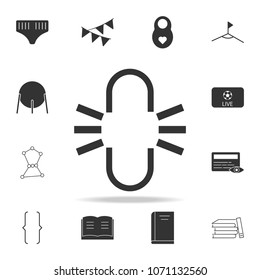 oval and dashes, constrain sign icon. Detailed set of web icons. Premium quality graphic design. One of the collection icons for websites, web design, mobile app on white background