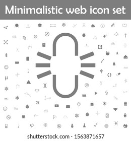 Oval and dashes, constrain sign icon. Web, minimalistic icons universal set for web and mobile
