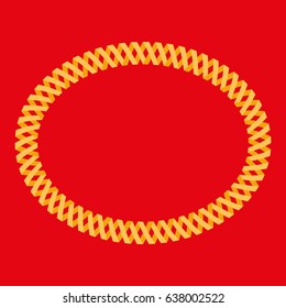 Oval decorative border ornamental vector