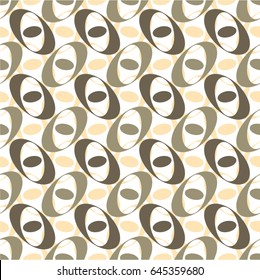 Oval in diagonal, dot, grid, pattern, seamless vector background.