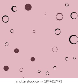 Oval Donut Round Pastel Minimal Modern Art Pattern. Light Bordo Retro Vector Design Pic. Purple Calm Curves Pink Modern Style Simple Art. Dark Black Classical Bagel Elegant Circles Modern Design.