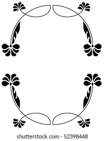 Oval Elegance Silhouette Frame Stock Vector (Royalty Free) 52398448