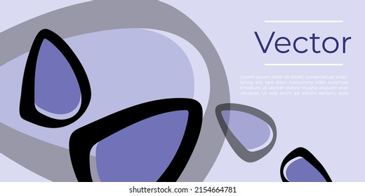 Oval elegant absract shape  sketch vector illustration. Ellipse element hand drawn background. Cartoon media banner
