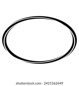 Oval ellipse banner frame oval badge label with swish edges