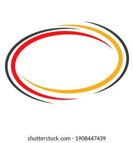 Oval, ellipse banner frames, borders Vector illustration