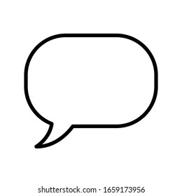 Oval, ellipse bubble speech icon vector