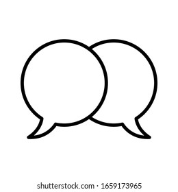 Oval, ellipse bubble speech icon vector