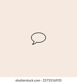 Oval, ellipse bubble speech icon flat vector design.