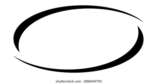 Óvalo, elipse vacía, forma de pancarta circular en blanco. Óvalo, marco elipse, borde