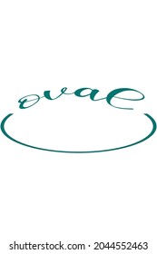 Oval Ellipse Vector hand-drawn Graphics. Vector Illustration. The design used in Banner, Frames, Borders, T-shirt, Badge, Cover, Post, etc.