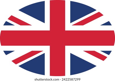 Oval flag of the United Kingdom of Great Britain and Northern Ireland (Union Jack)