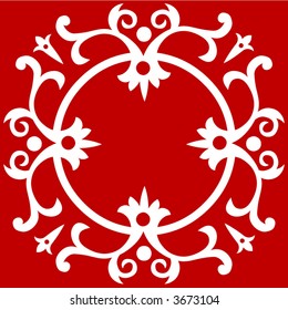 decoración oval floral