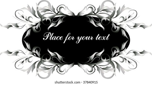oval floral frame