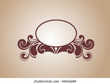 oval floral frame