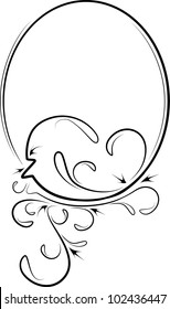 Oval frame
