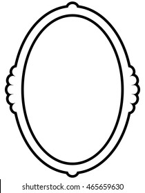 Oval frame border beautiful vector vintage isolated