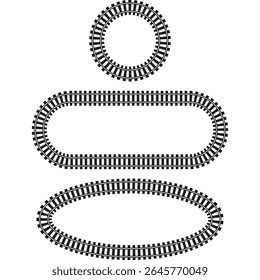 Oval frame border. Striped ellipse ring. Vector geometric outline. Black line pattern.