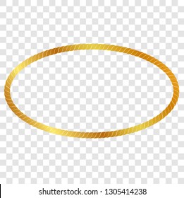 Oval Frame from Golden rope for Your Element Design