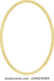 Oval frame Greek key pattern Greek meander pattern ornamental borders seamless meander pattern Luxury decorative golden frame gold picture frame golden frame ornamental borders decoration Antique 