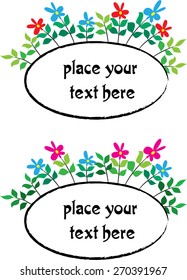 oval frame with plant