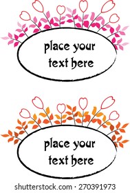 oval frame with plant