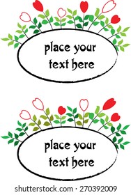 oval frame with plant