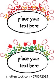 oval frame with plant
