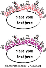 oval frame with plant