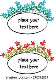 oval frame with plant