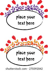 oval frame with plant