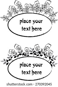 oval frame with plant