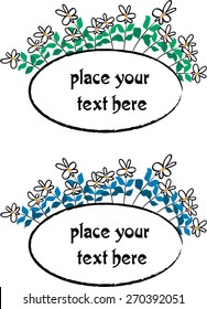 oval frame with plant