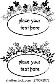 oval frame with plant