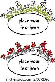 oval frame with plant