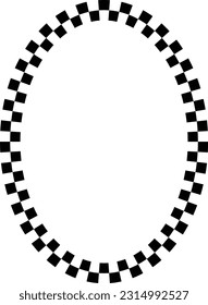 Oval frame round border design shape icon for decorative vintage doodle element for design in vector illustration
