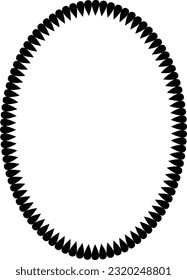 Oval frame round border design shape icon for decorative vintage doodle element for design in vector illustration

