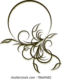 oval frame with shadow