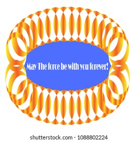 Oval frame with smaller, connected objects and center with wishes
