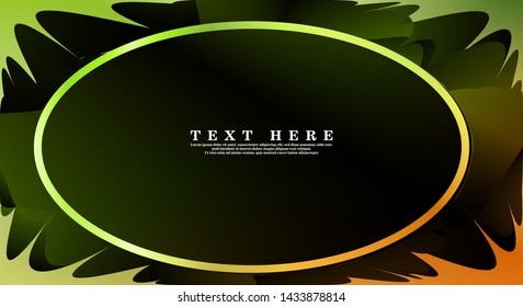 Oval frame vector for any background