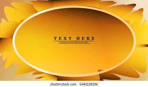 Oval frame vector for any background.