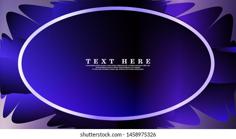 Oval frame vector for any background