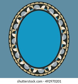 oval frame, vector design