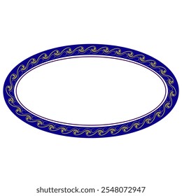 Quadro oval e linha ondulada. Fundo gráfico de moda. Moderna textura abstrata e elegante. Modelo monocromático para impressões, etiqueta, banner, foto, borda, etc. Elemento de design. Ilustração vetorial