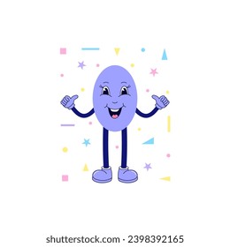 Oval in a funny cartoon style. Simple and cute.  Educational content for kids.
