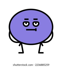 oval geometric shape character color icon vector. oval geometric shape character sign. isolated symbol illustration