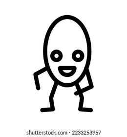 oval geometric shape character line icon vector. oval geometric shape character sign. isolated contour symbol black illustration