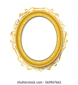 Oval Gold Picture Frame